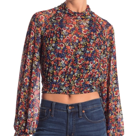 Free People Tops - FREE PEOPLE All Dolled Up Cropped Blouse Top